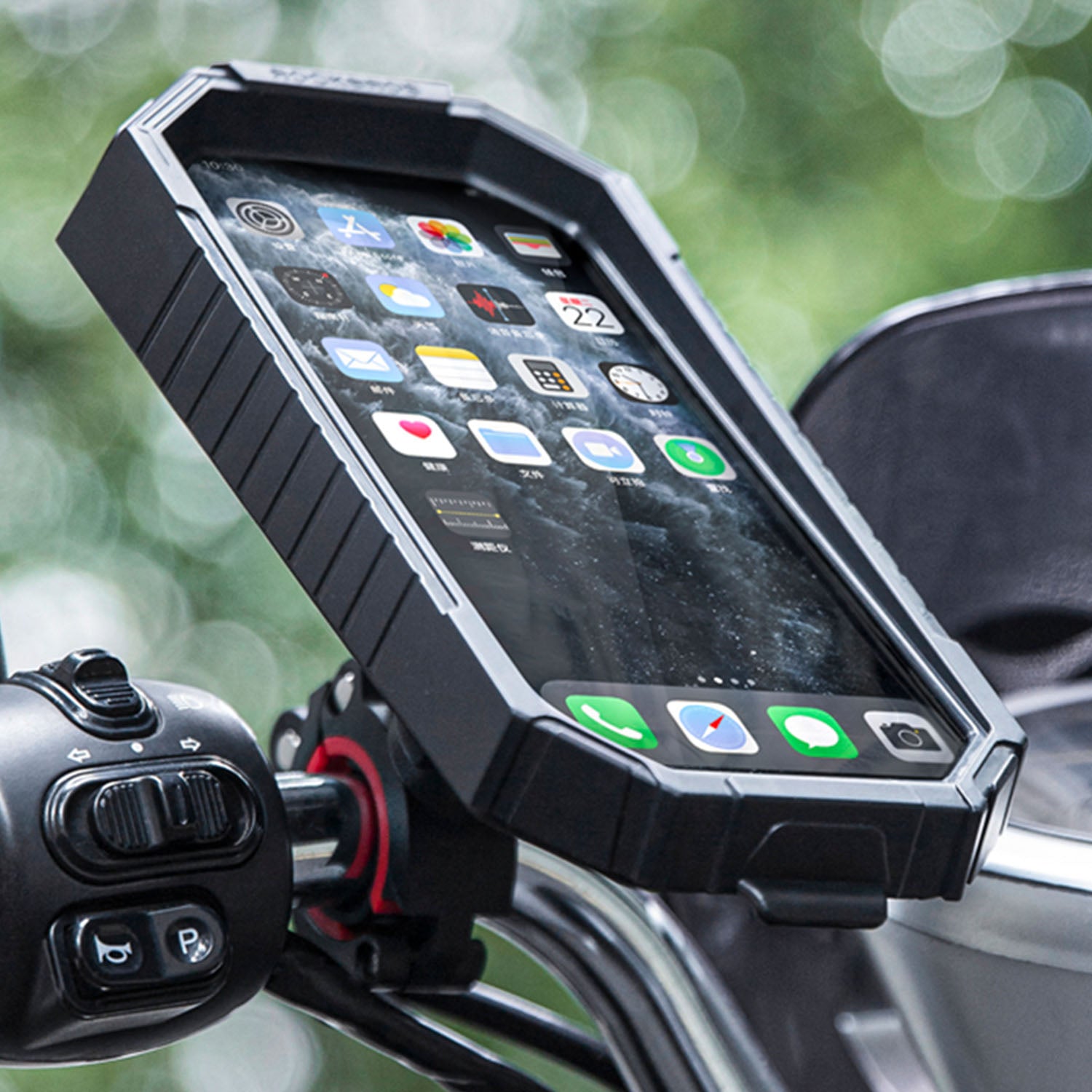 ROCKBROS Soporte para teléfono resistente a la lluvia