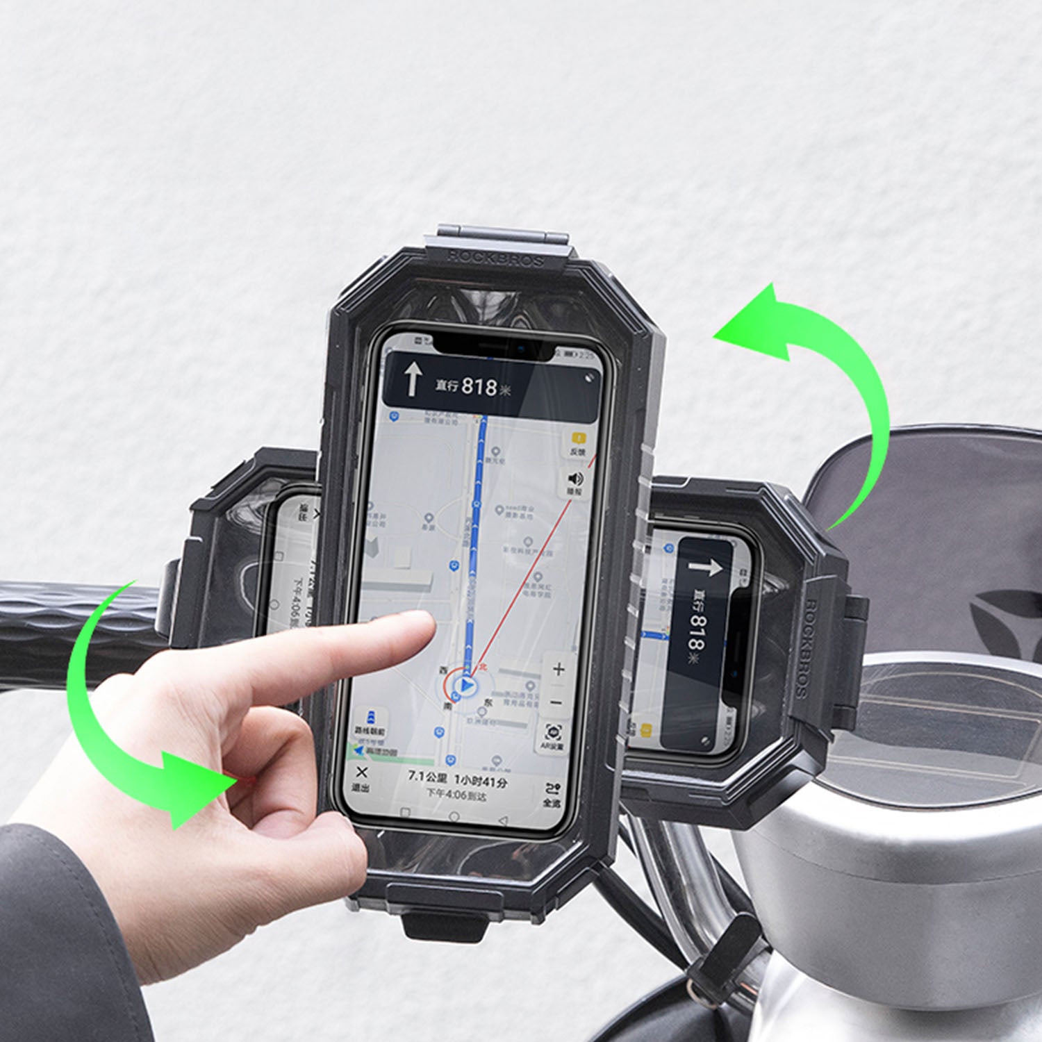 ROCKBROS Soporte para teléfono resistente a la lluvia